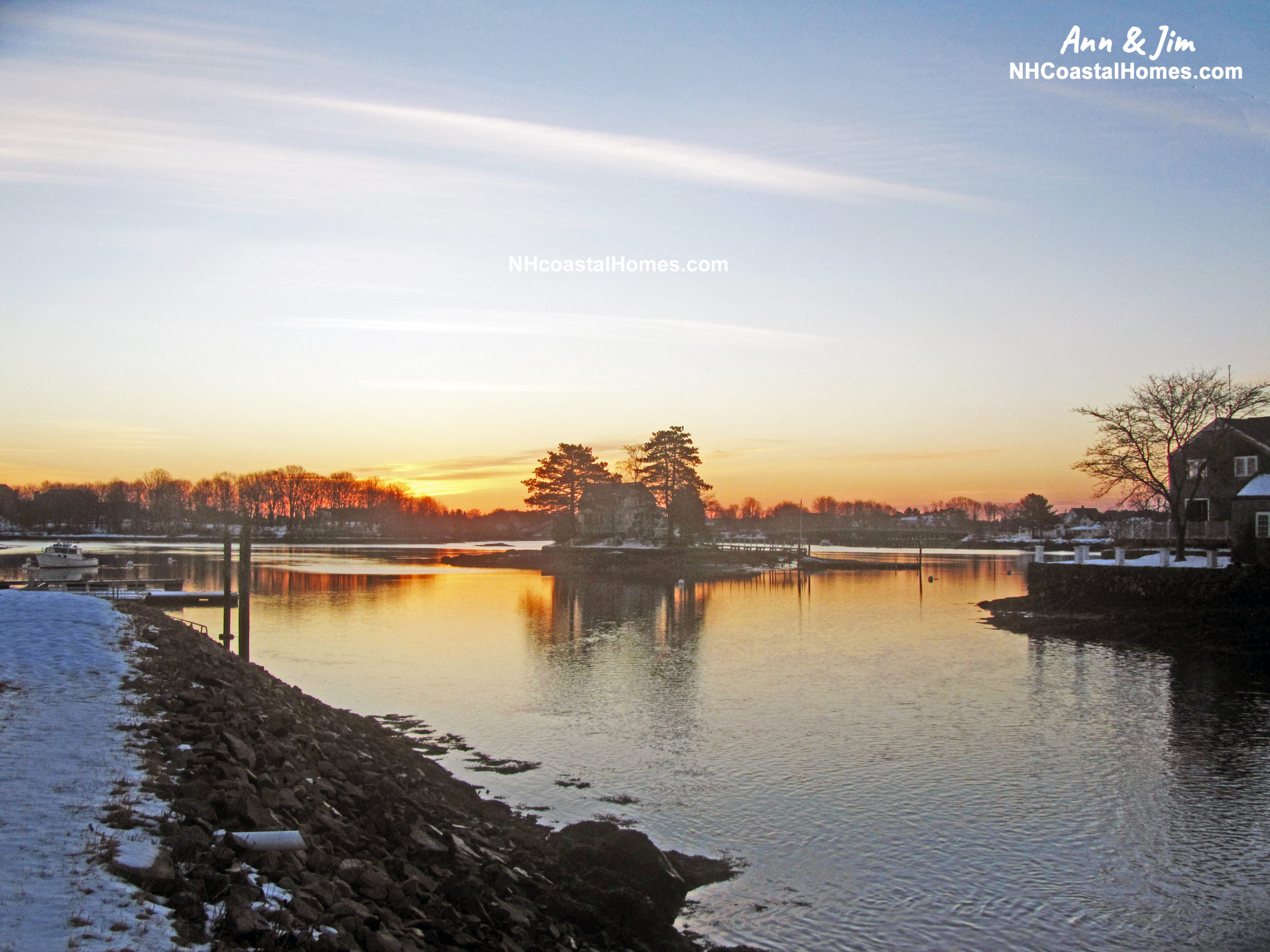 Red Sky Sunrise in Portsmouth New Hampshire