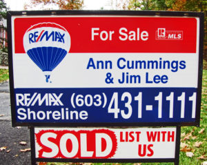 Ann Cummings and Jim Lee RE/MAX Shoreline SOLD sign